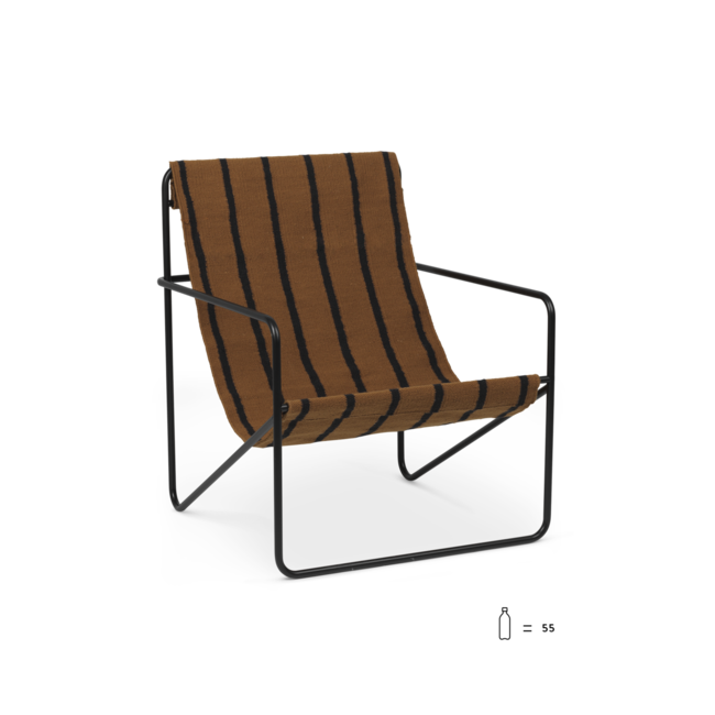 Ferm Living Desert Lounge Chair  - Zwart frame