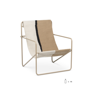 Ferm Living Desert Lounge Chair  - Cashmere frame