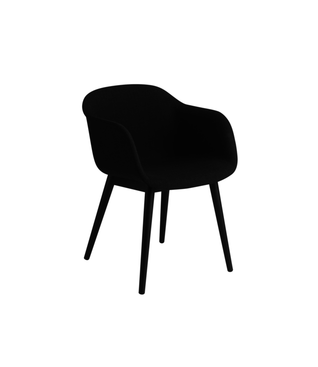 Fiber Armchair Upholstered - Wood base