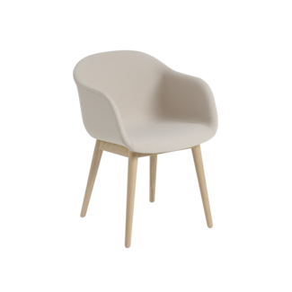 Muuto Fiber Armchair gestoffeerd - wood base