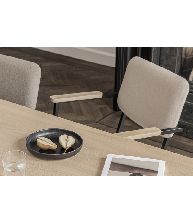 Eiken eetkamertafel - Plat ovaal