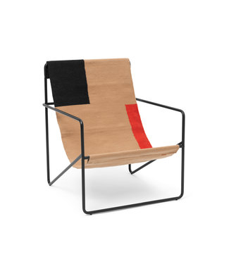 Ferm Living Desert Lounge Chair  - Zwart frame