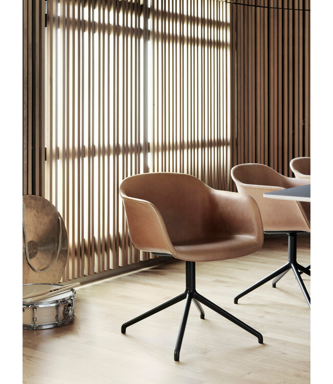 Fiber Armchair Swivel Bureaustoel - Cognac Leder