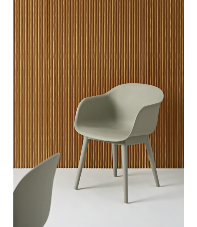 Fiber Armchair - Wood base