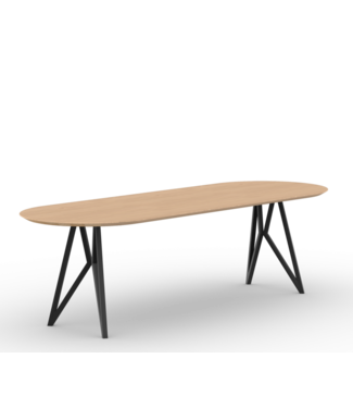 Studio Henk  Eiken eetkamertafel - Plat ovaal