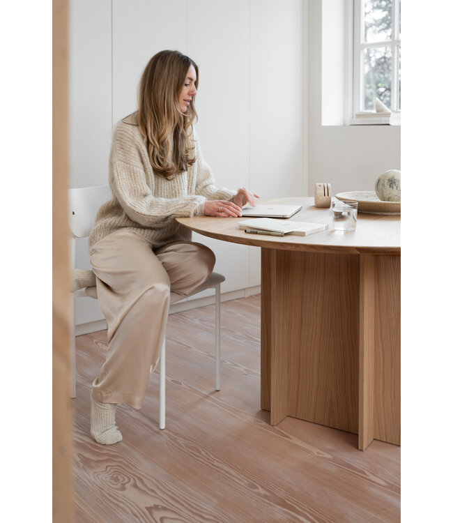 Column Ronde tafel - Eik