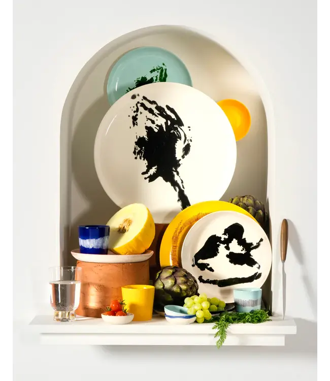 Pastabord  - black pepper - set van 2