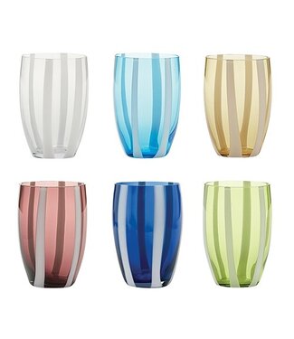 Zafferano Gessato glas - set van 6  kleuren