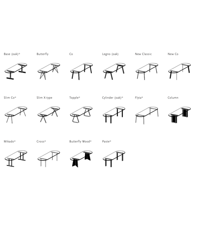 Eiken eetkamertafel - Plat ovaal