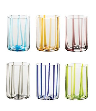 Zafferano Tirache glas - set van 6  kleuren