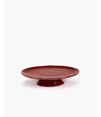 Serax Groot bord op voet - Rood
