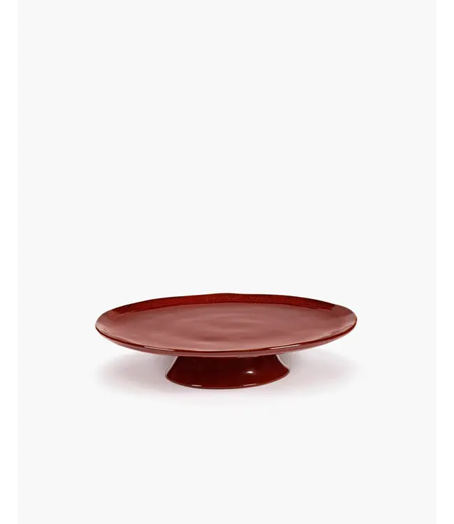Serax Groot bord op voet - Rood