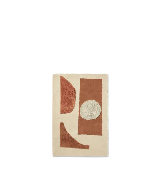 Ferm Living Bloco Tufted Rug - Blush/Off-white
