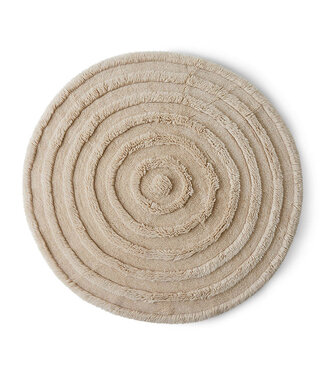 HK Living  Rond tapijt 150cm - Cream
