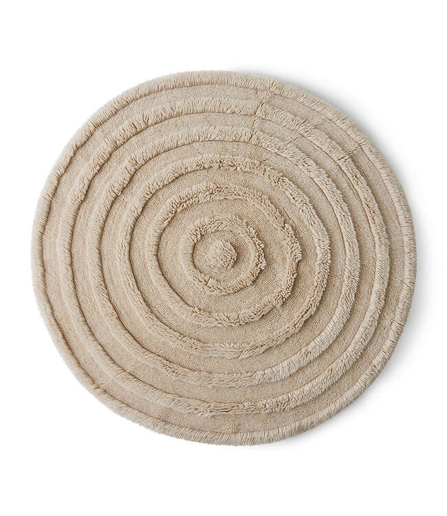 HK Living  Rond tapijt 150cm - Cream