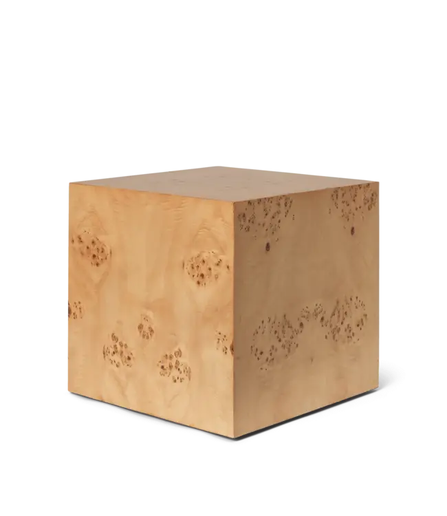 Burl Cube Side Table