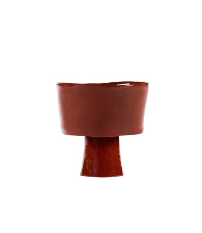 Hoge kom recht op voet rood La Mère