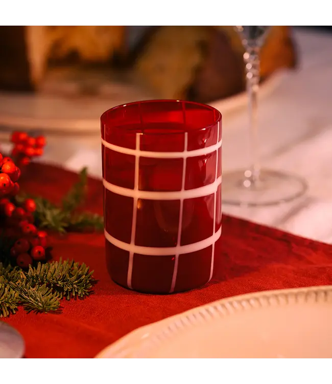 Twiddle glazen - set van 6 - Rood