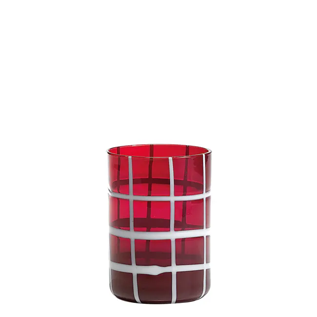 Zafferano Twiddle glazen - set van 6 - Rood