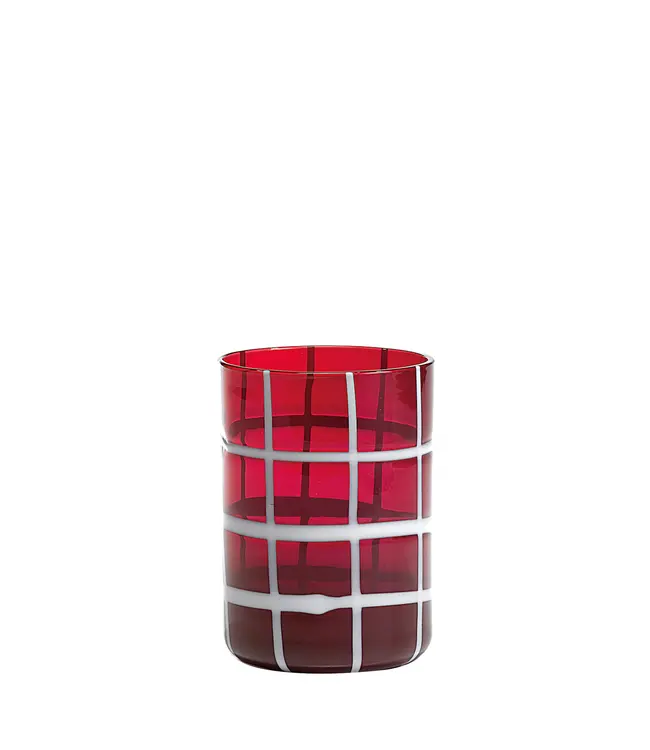 Zafferano Twiddle glazen - set van 6 - Rood