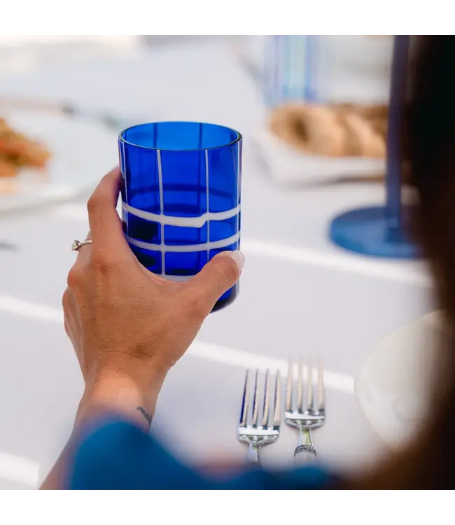 Twiddle glazen - set van 6 - Blue