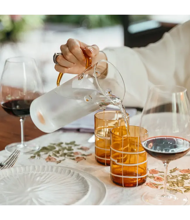 Twiddle glazen - set van 6 - Amber