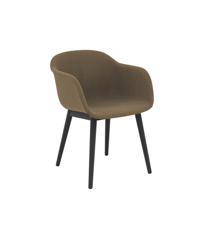 Fiber Armchair Upholstered - Wood base