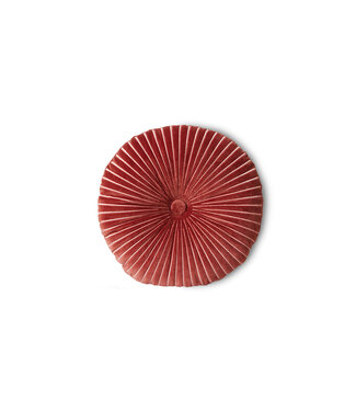 HK Living  Round ripple cushion burgundy