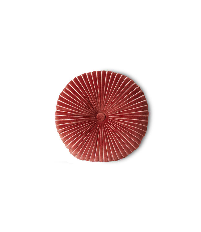 Round ripple cushion burgundy