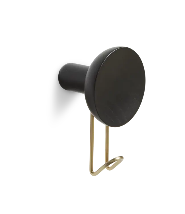 Around wall hanger - Black / Satin Brass