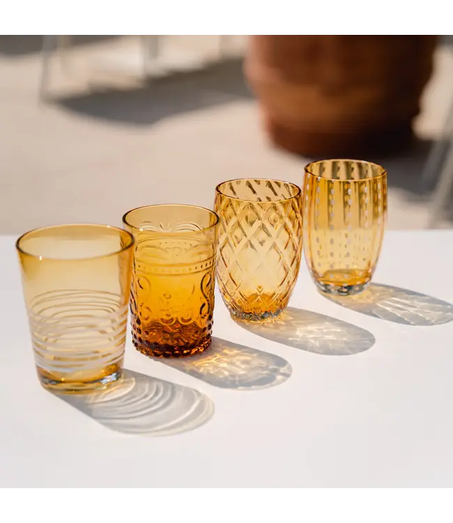Filante  glazen - set van 6 - Amber
