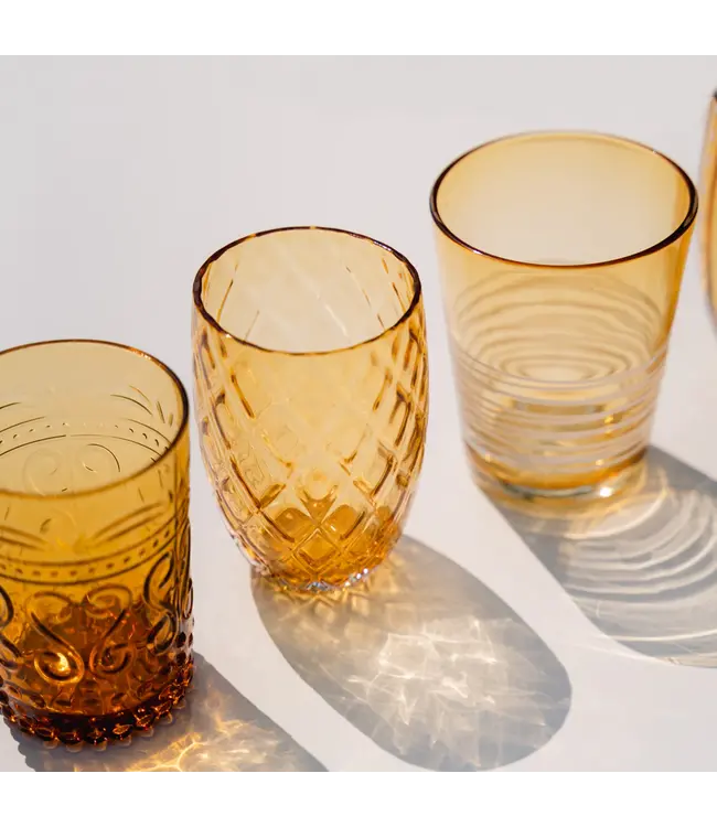 Filante  glazen - set van 6 - Amber