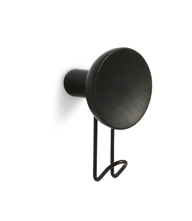 Around wall hanger - Black / Satin Brass