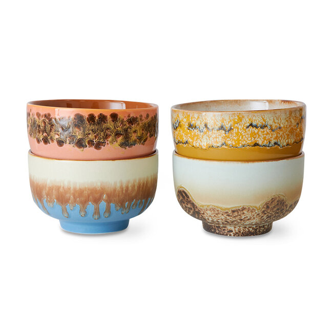HK Living  Noodle bowls Seabreeze - set van 4