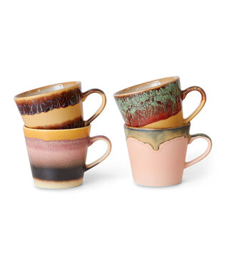 HK Living  Cappuccino mugs Vista - set van 4