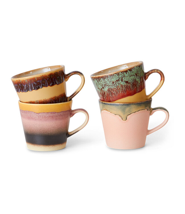 HK Living  Cappuccino mugs Vista - set van 4
