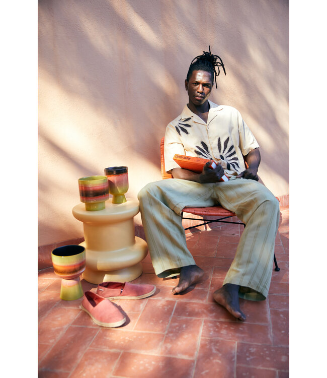 Retro bloempot - Lime