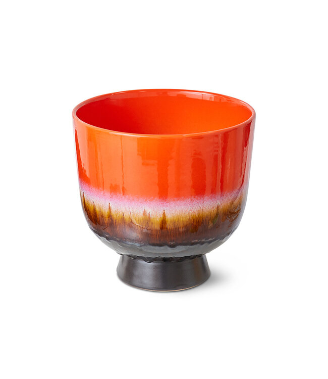 Retro bloempot - Cherry red