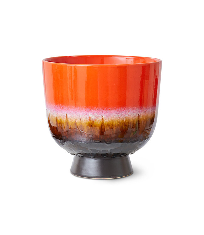 Retro bloempot - Cherry red