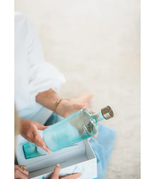 Gift set - Paveau fles en 2 Ribbed glazen