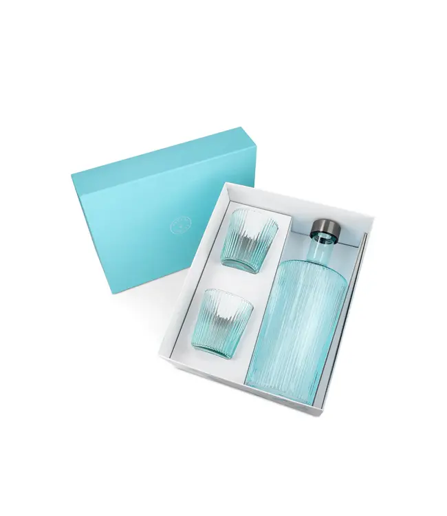 Gift set - Paveau fles en 2 Ribbed glazen