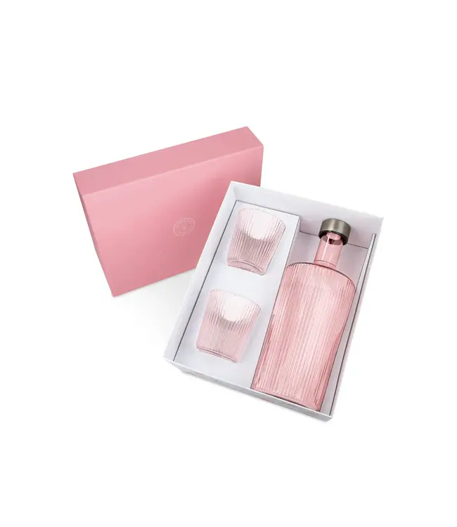 Gift set - Paveau fles en 2 Ribbed glazen