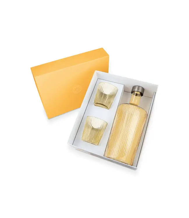Gift set - Paveau fles en 2 Ribbed glazen