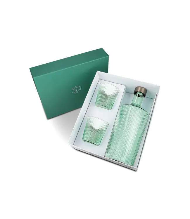 Gift set - Paveau fles en 2 Ribbed glazen