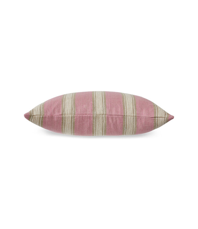 Woven striped kussen - blush