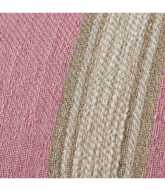 Woven striped kussen - blush