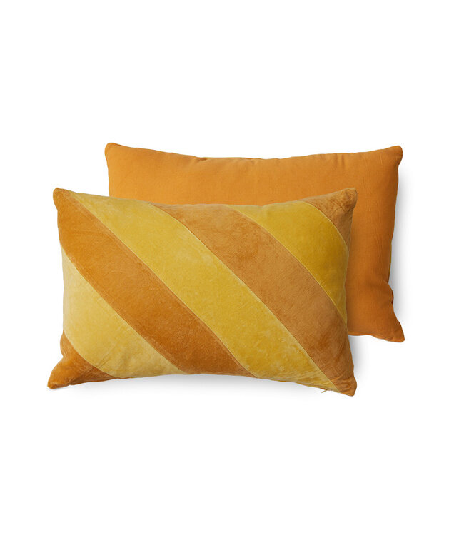 HK Living  Striped velvet kussen April
