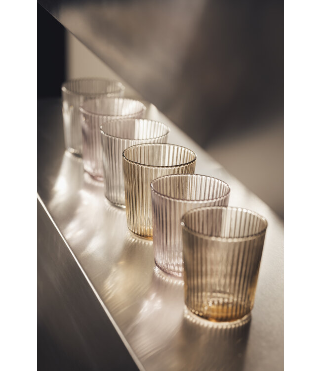 Ribbed gekleurd glas