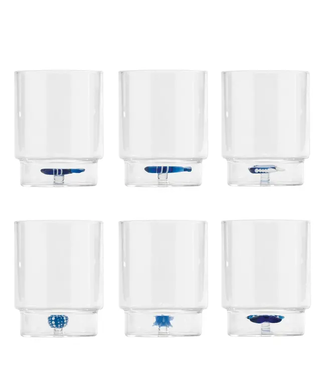 Teca Mare - set van 6 glazen