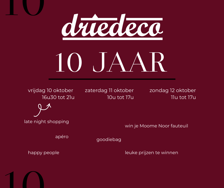 10 jaar Driedeco 